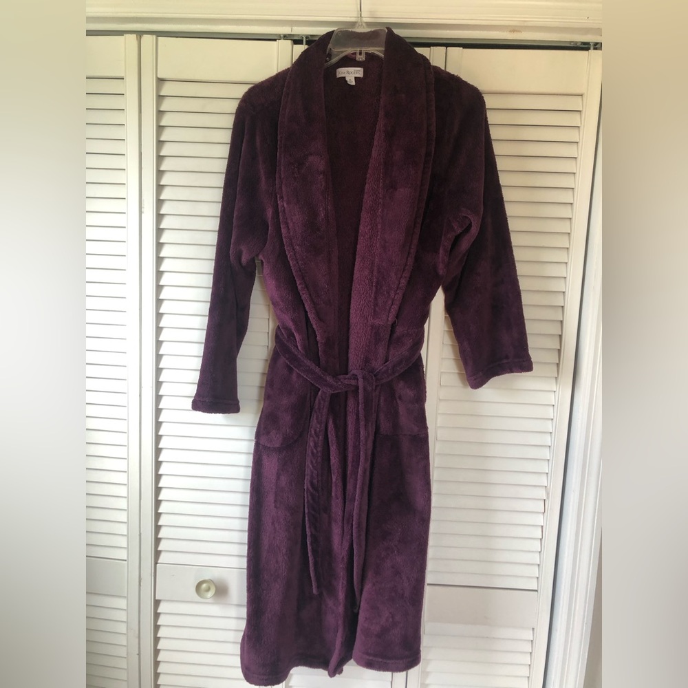 Purple plush robe
